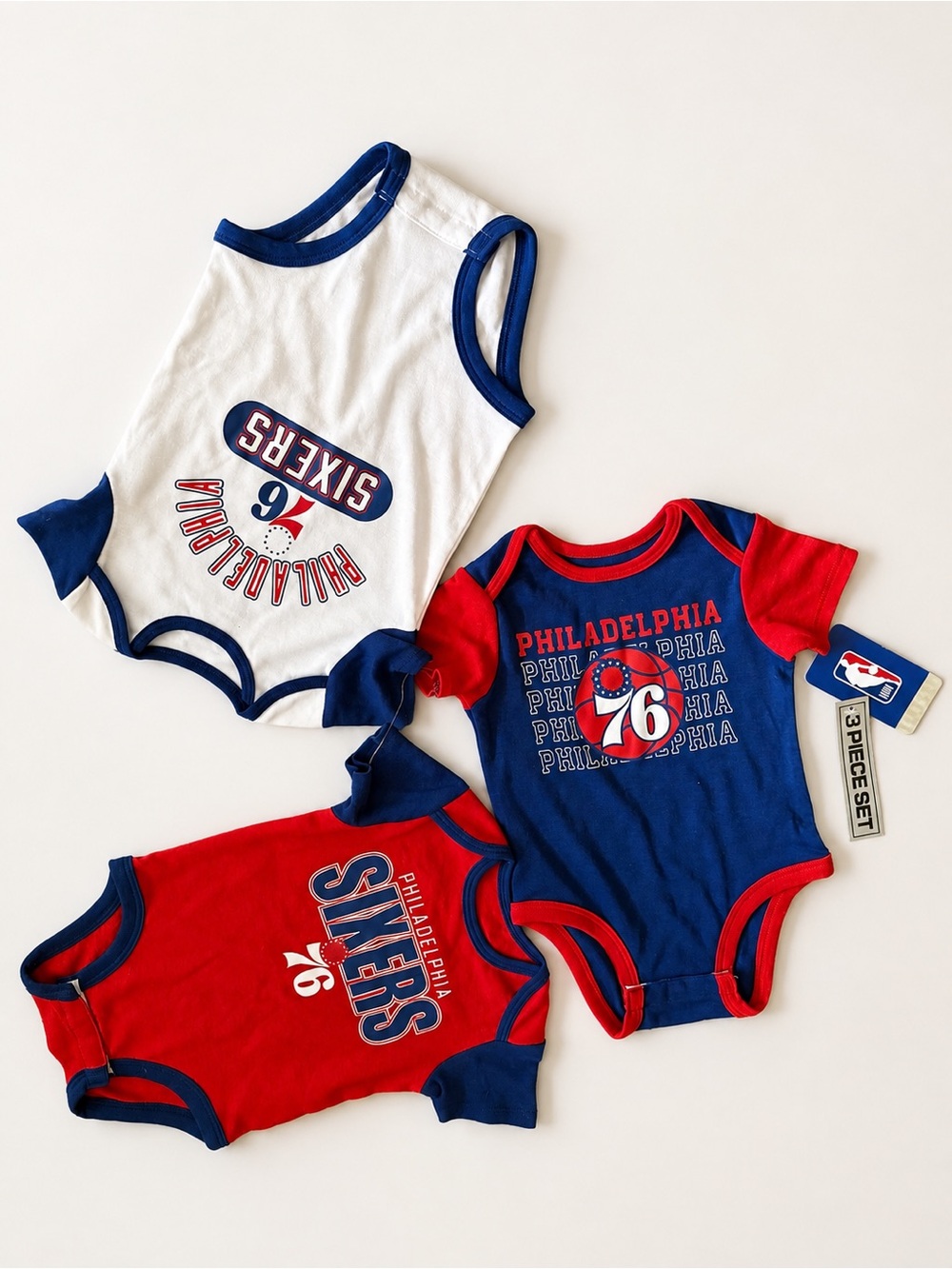 Philadelphia 76ers Baby 3-6 Months One-Piece Onesie NBA Gear